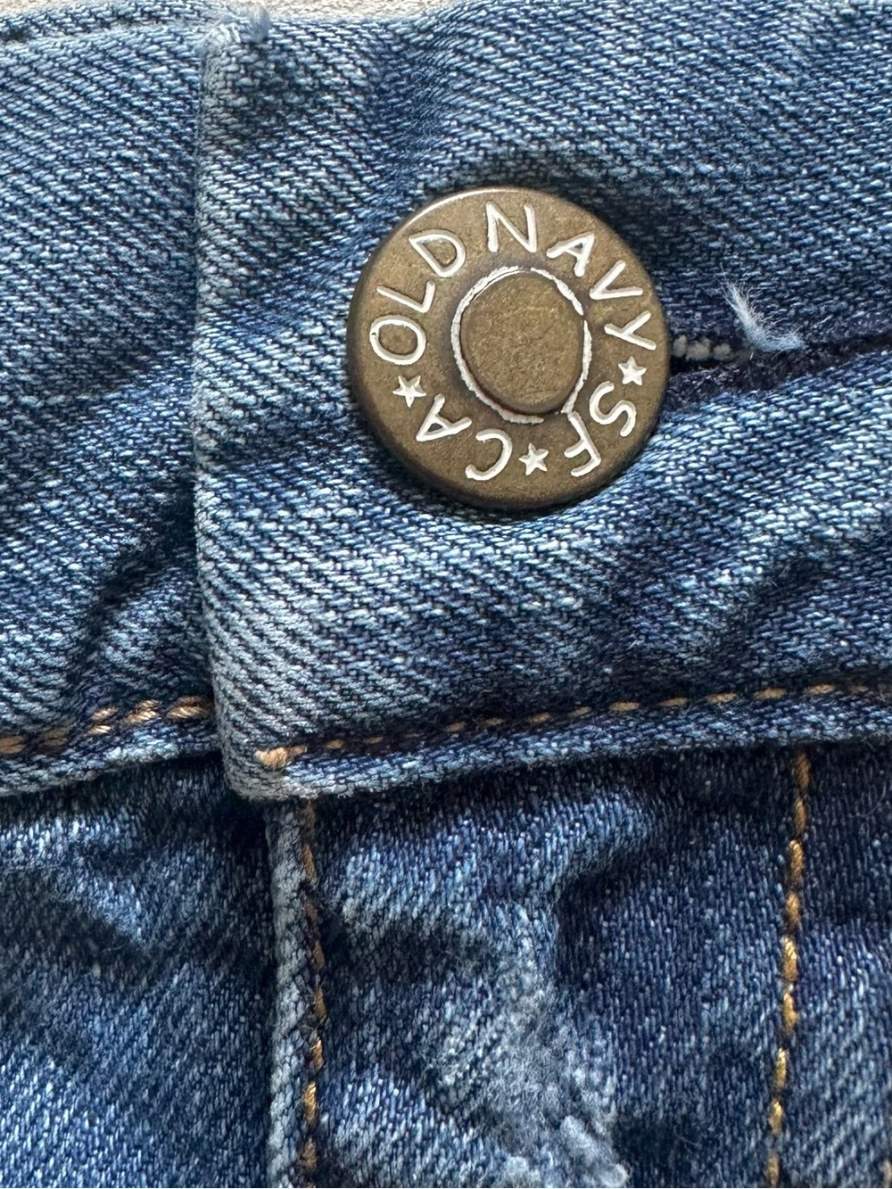 Old Navy Special Edition Blue Distressed Denim Mini Skirt Embroidered Size 2 - Picture 10 of 15